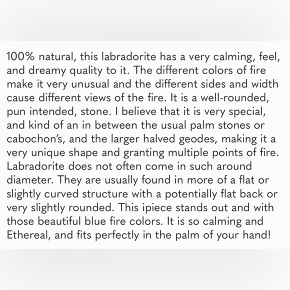 Large Natural Labradorite Worry Stone - Picture 13 of 13